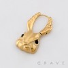 GOTHIC RABBIT HEAD 316L SURGICAL STEEL EARRING